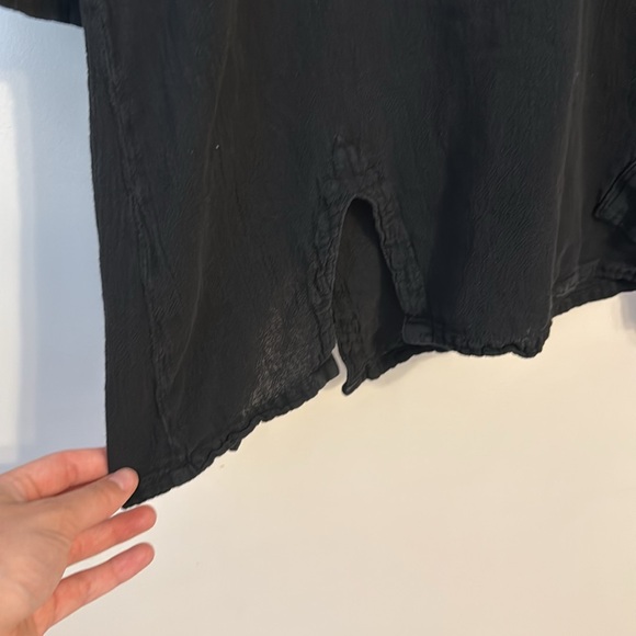 Oh my Gauze! Lagenlook Oversized Tunic Blouse 100% Cotton Shoulder Cutouts Sz 1 - Picture 5 of 9